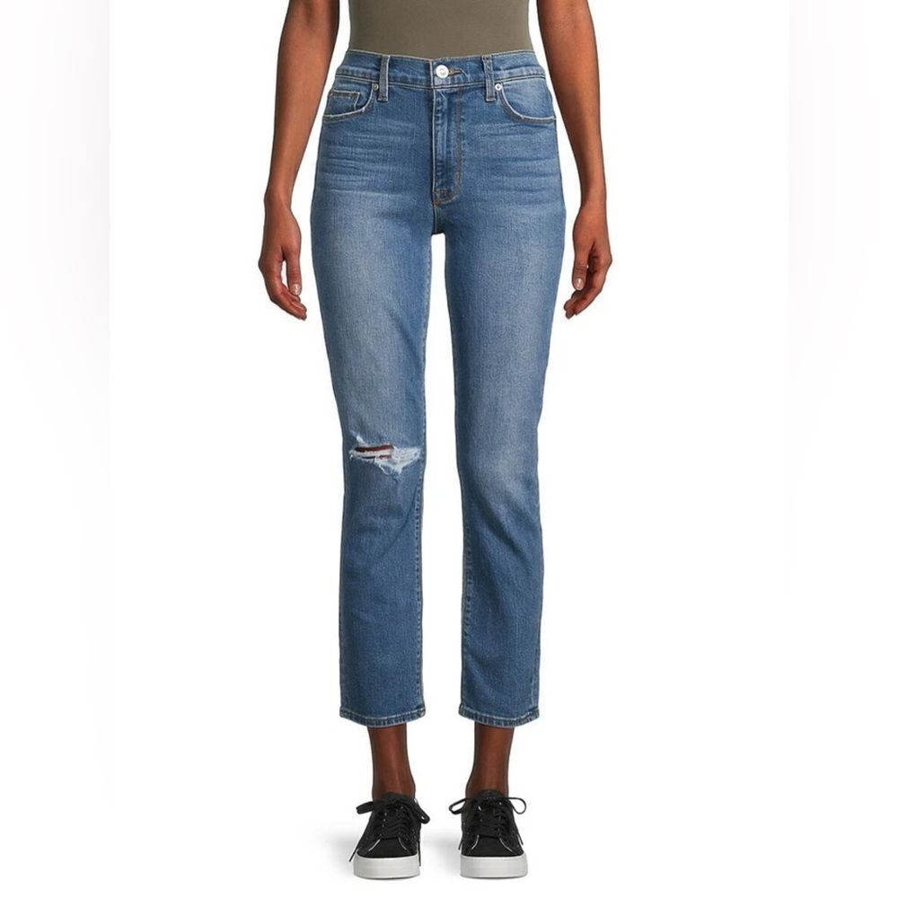 Hudson Blair High Rise Bootcut Crop Distressed Jeans Women’s Size 30